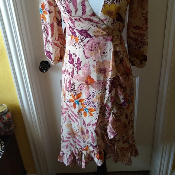 Mi Ami Floral Wrap High Low Dress - Picture 4 of 16